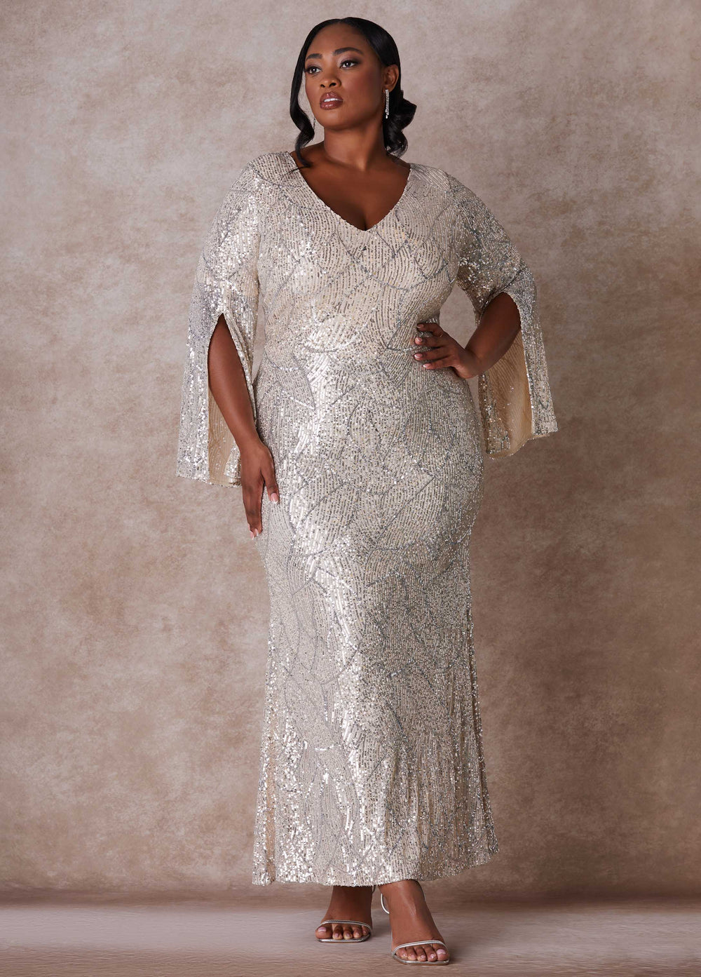 The Cora Wedding Gown Egret | Ashley Stewart