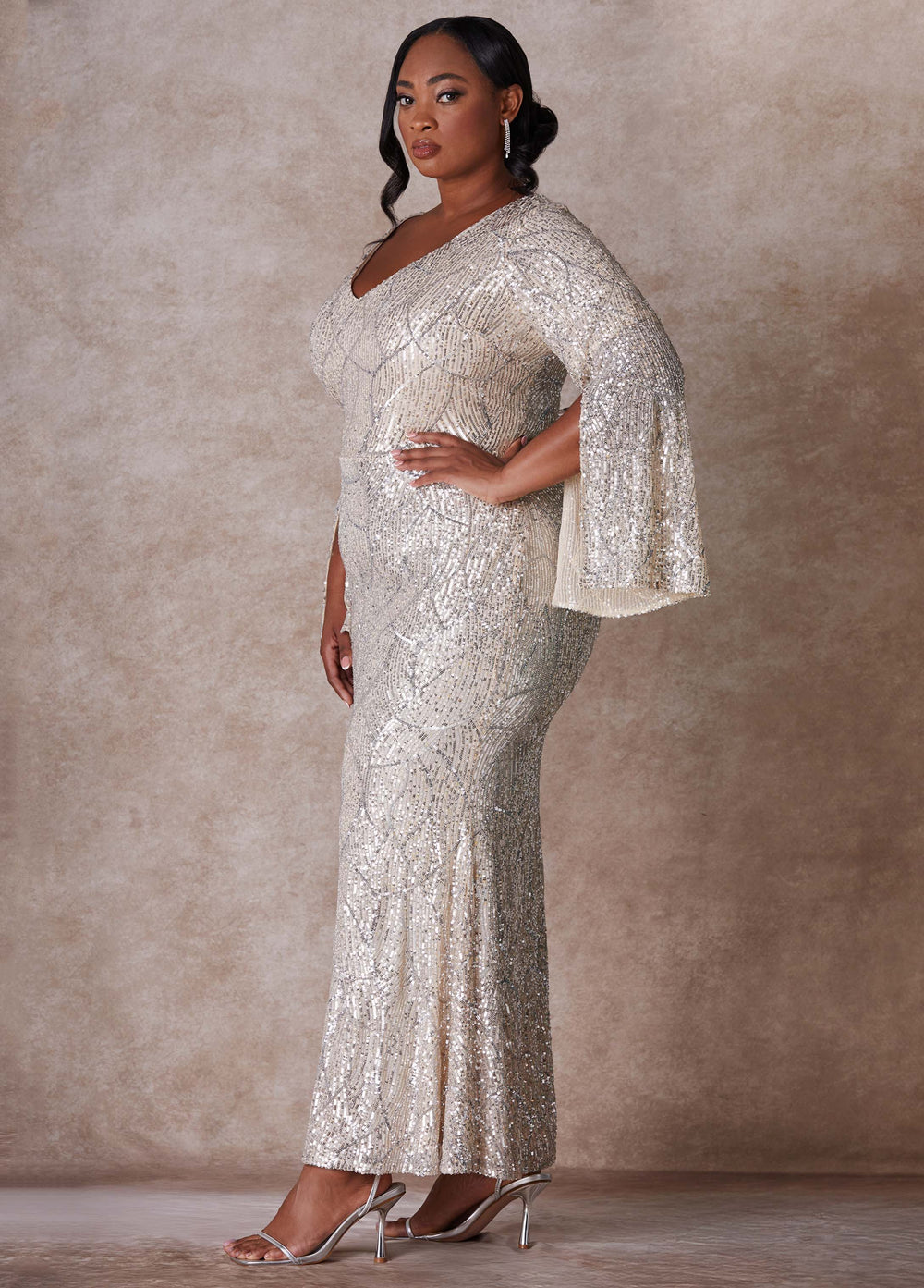 The Cora Wedding Gown Egret | Ashley Stewart