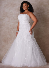 The Rochelle Wedding Gown Egret | Ashley Stewart