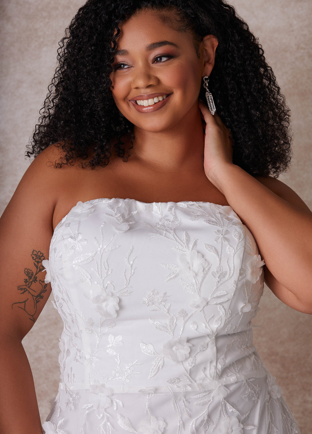 The Rochelle Wedding Gown Egret | Ashley Stewart
