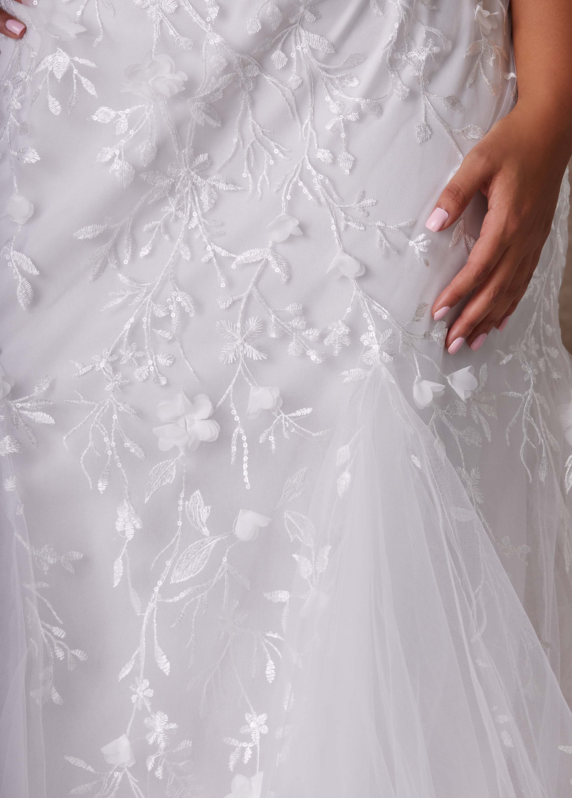 The Rochelle Wedding Gown Egret | Ashley Stewart
