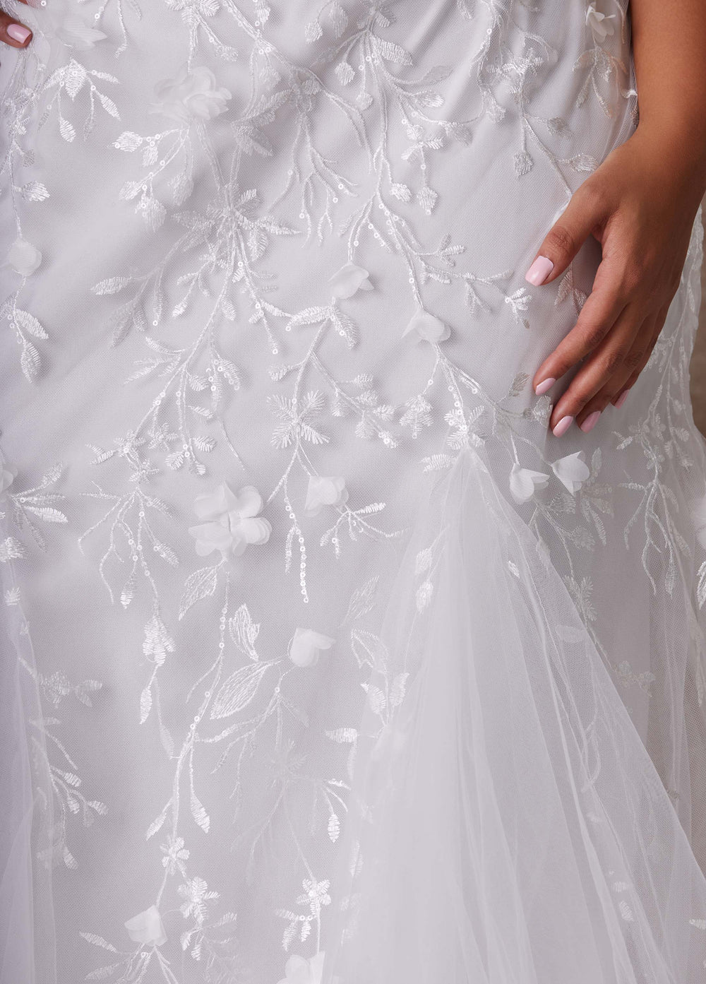 The Rochelle Wedding Gown Egret | Ashley Stewart