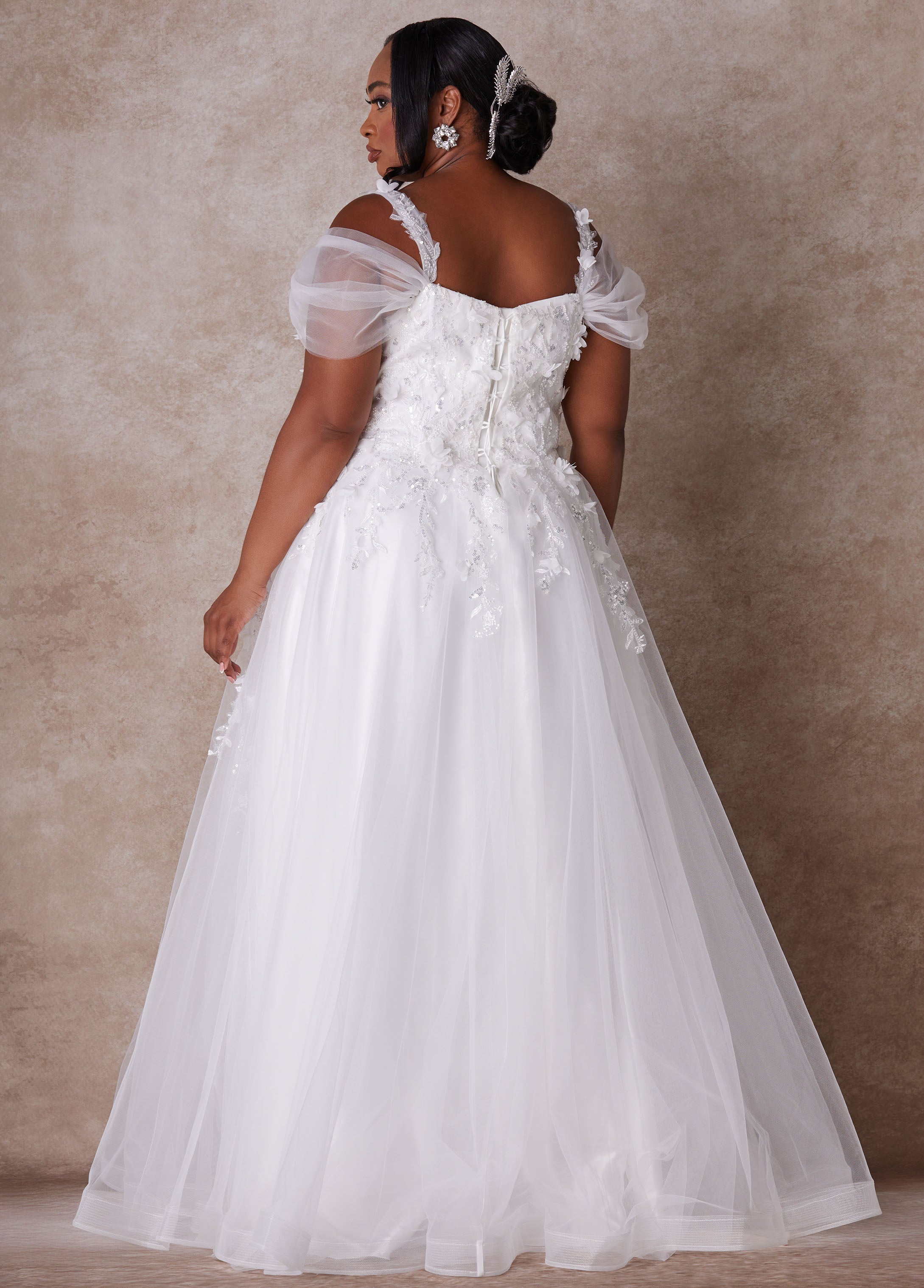 The Mischa Princess Wedding Gown White | Ashley Stewart