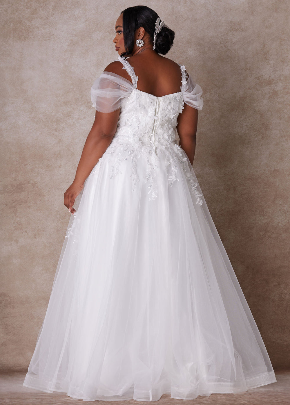 The Mischa Princess Wedding Gown White | Ashley Stewart