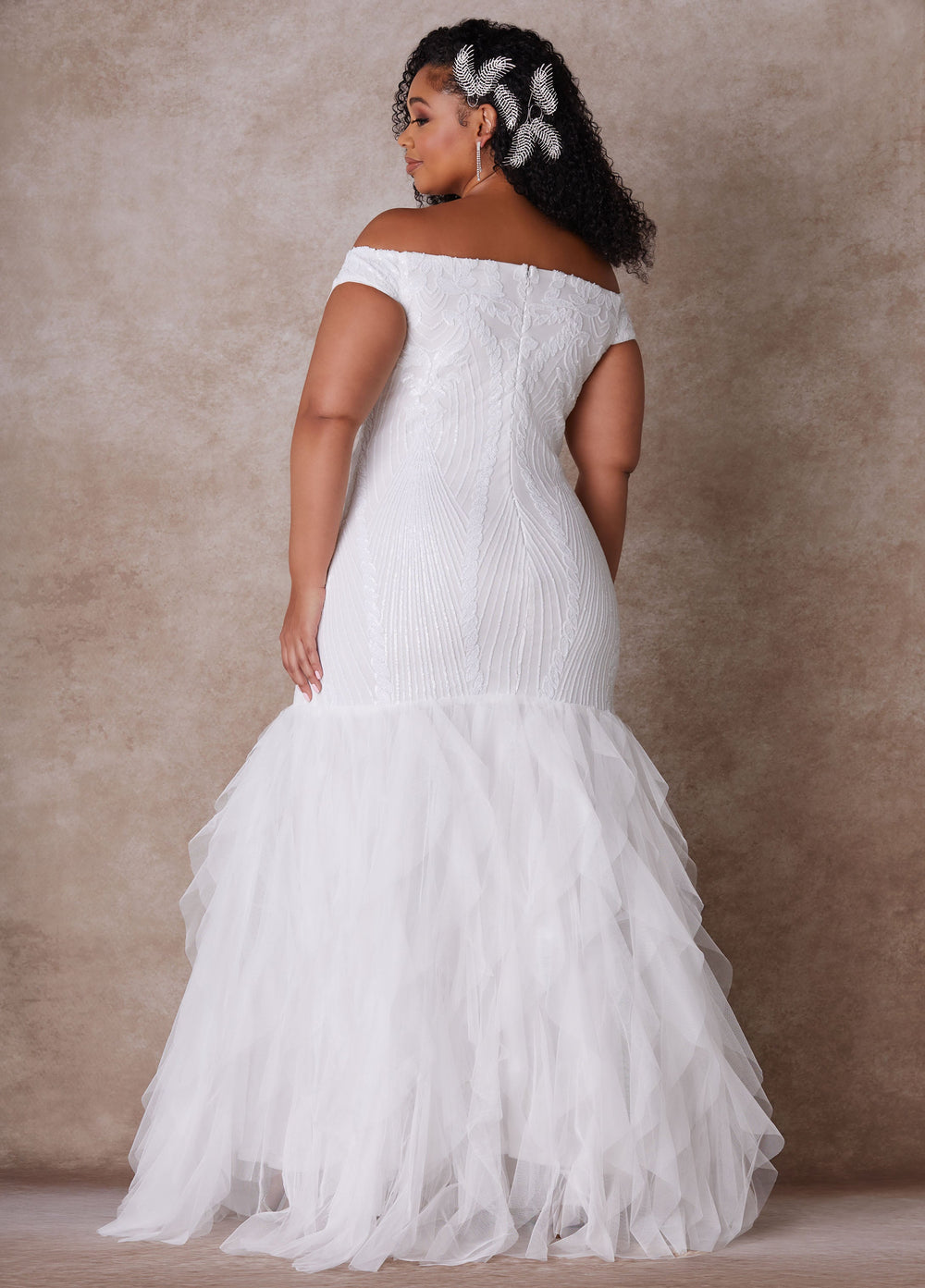 The Brynn Wedding Gown Egret | Ashley Stewart