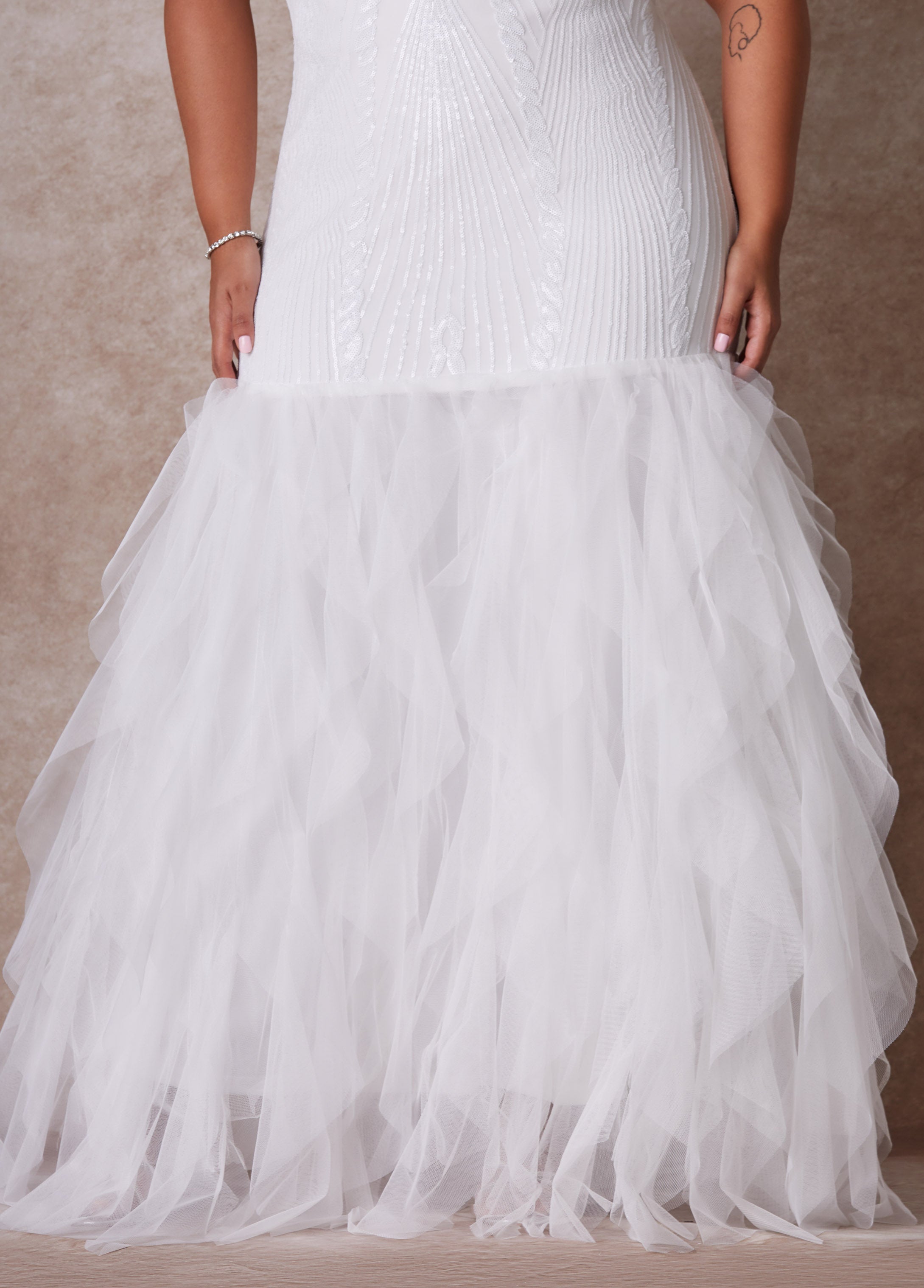 The Brynn Wedding Gown Egret | Ashley Stewart