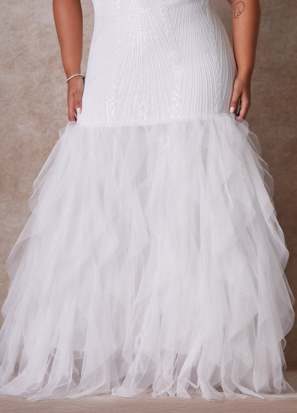 The Brynn Wedding Gown Egret | Ashley Stewart