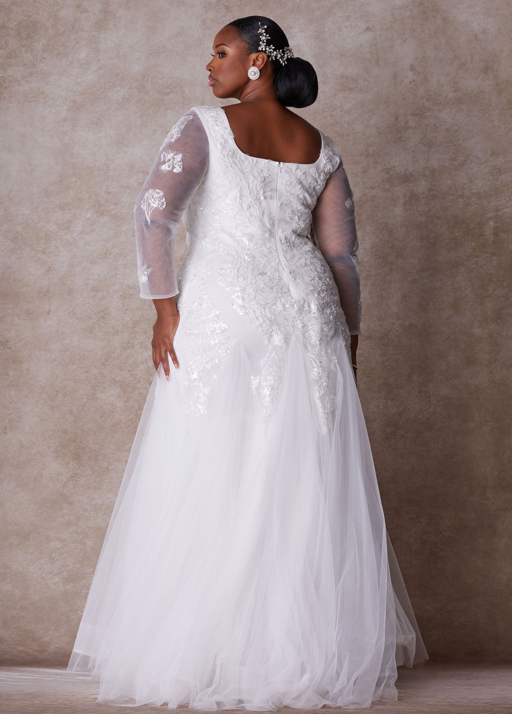 Plus Size Wedding Gown Plus Size Princess Gown Plus Size Bridal Fashion Egret | Ashley Stewart
