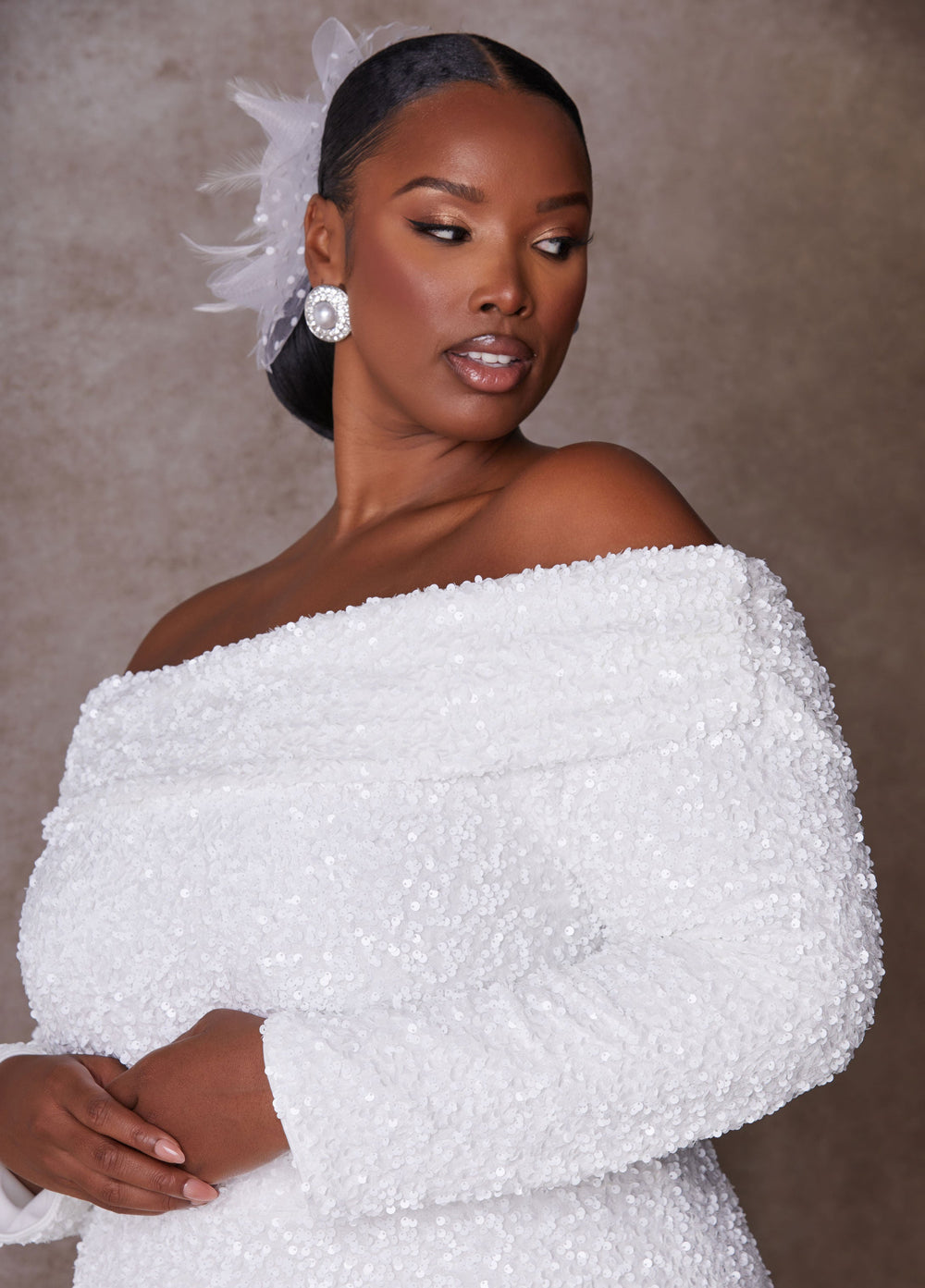 Plus Size Wedding Gown Plus Size Fitted Gown Plus Size Bridal Fashion White | Ashley Stewart