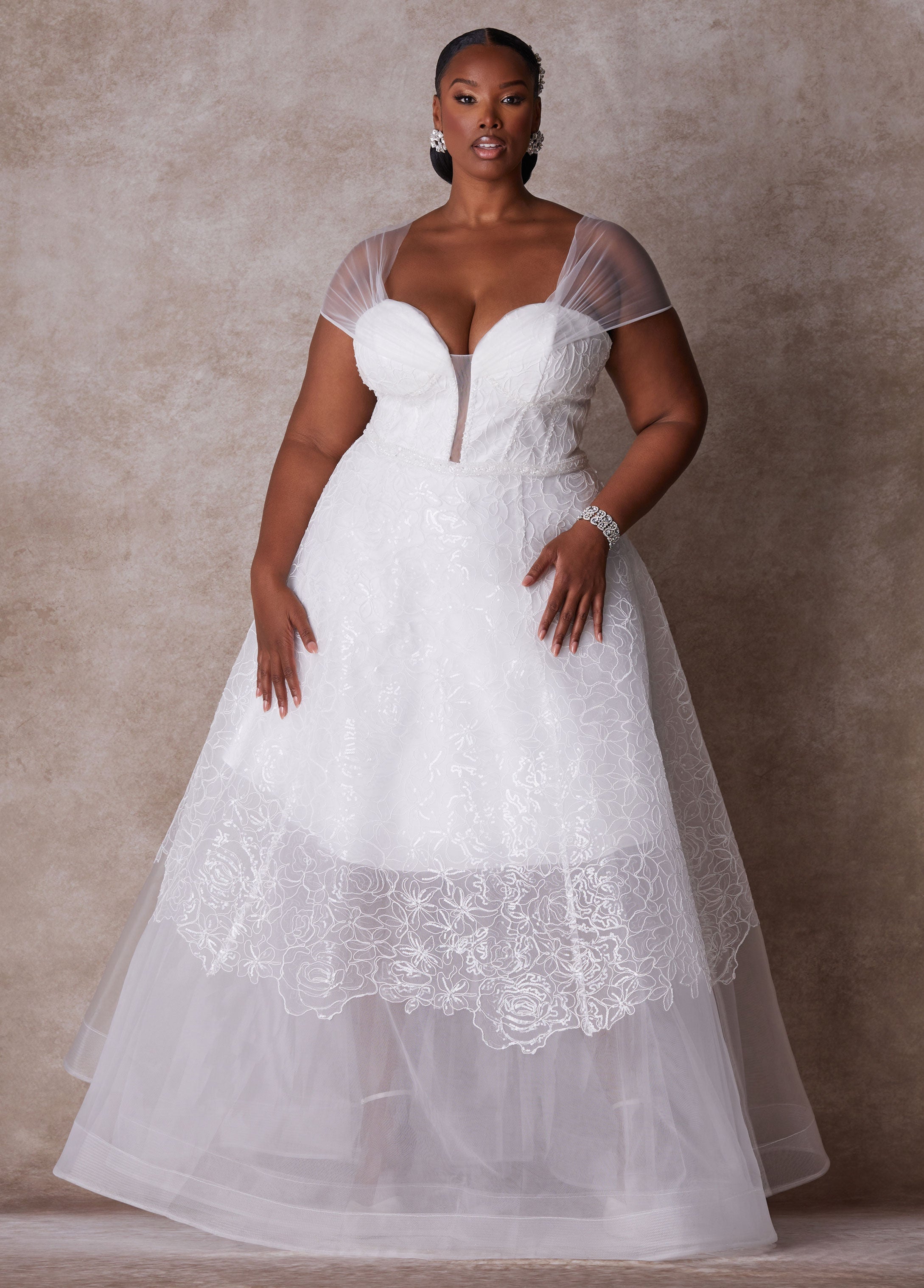 Plus Size Princess Wedding Gown Plus Size Bridal Gown Bridal Fashion White | Ashley Stewart