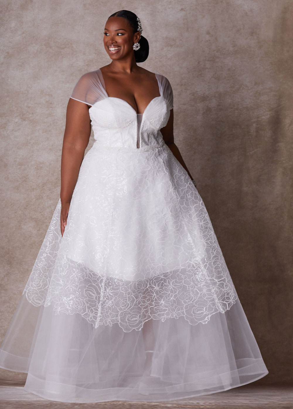 Plus Size Princess Wedding Gown Plus Size Bridal Gown Bridal Fashion White | Ashley Stewart