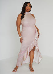 Plus Size Metallic Bridesmaid Gown Plus Size Bridal Fashion Champagne | Ashley Stewart