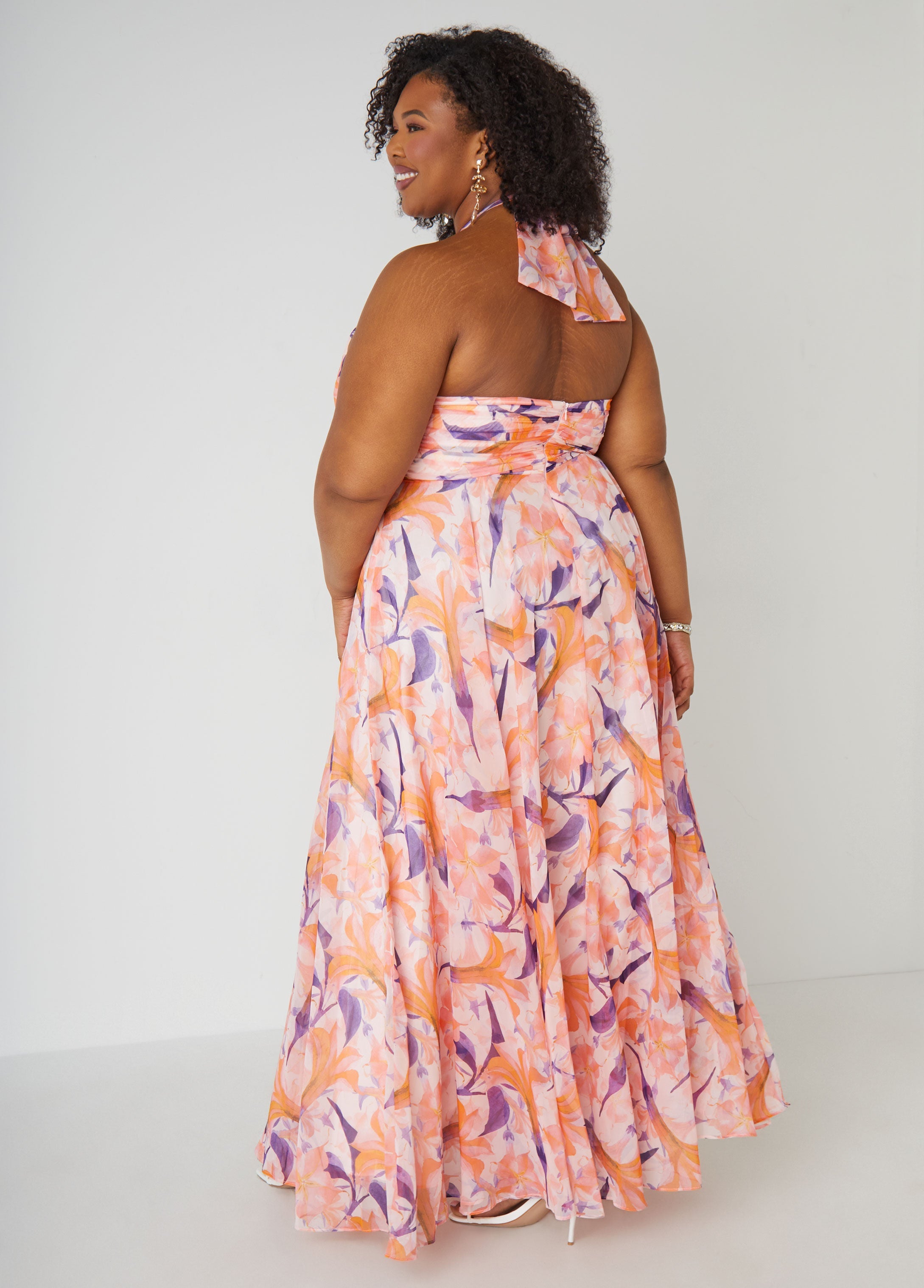 Plus Size Bridesmaid Gown Plus Size Dress Plus Size Bridal Fashion Pink | Ashley Stewart