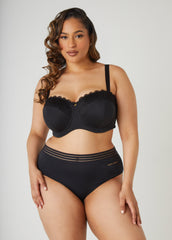 Six Way Convertible Lace Butterfly Bra Black | Ashley Stewart