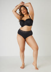 Six Way Convertible Lace Butterfly Bra Black | Ashley Stewart
