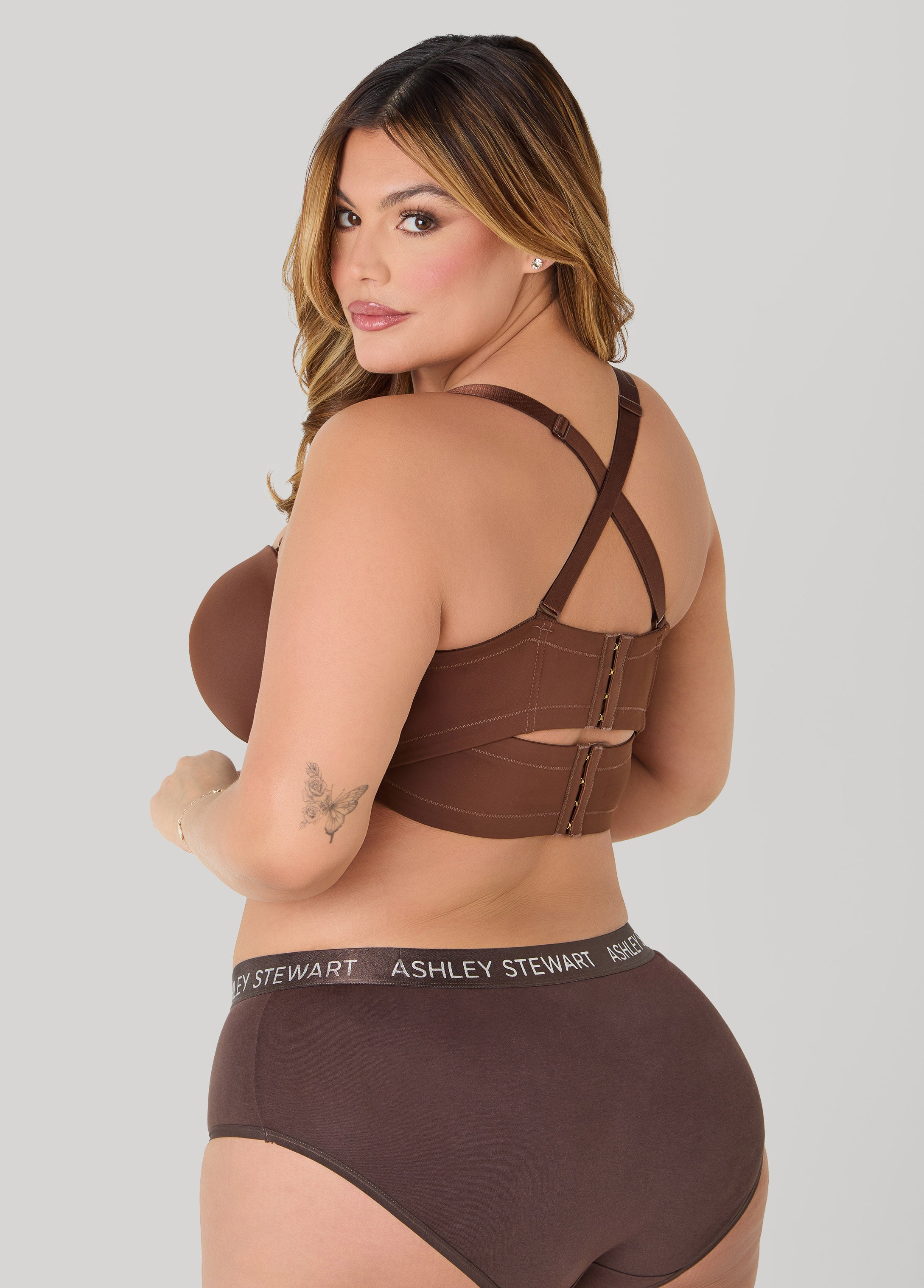 6 Way Convertible Butterfly Bra Potting Soil | Ashley Stewart