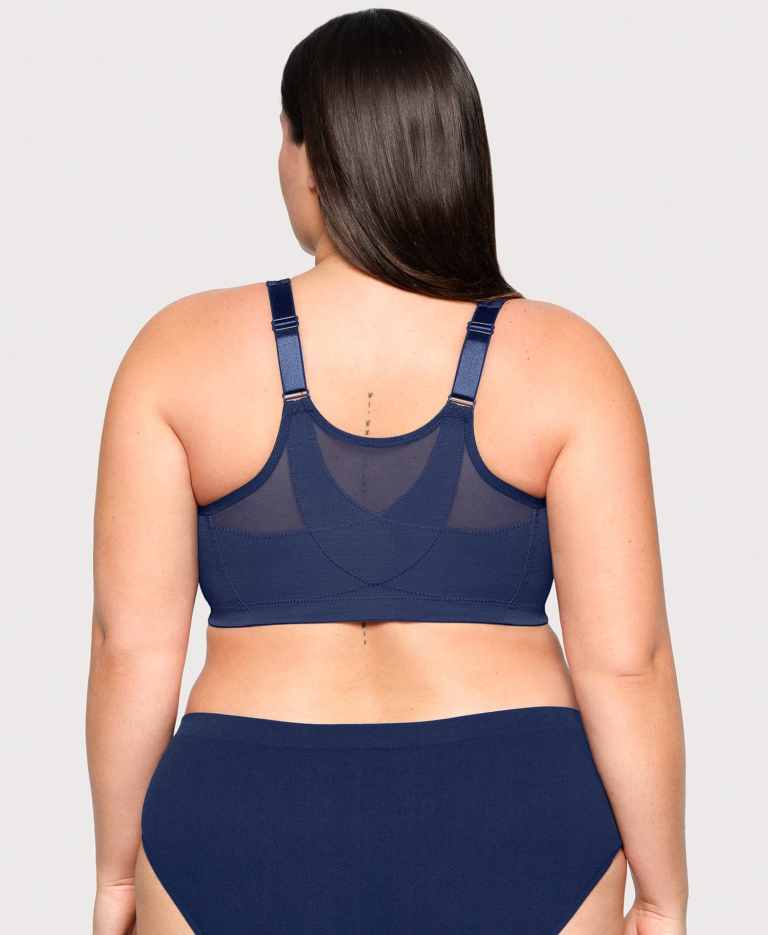 MagicLift Front-Closure Posture Back Bra Blue | Ashley Stewart