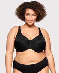 WonderWire® Underwire Minimizer Bra Black | Ashley Stewart