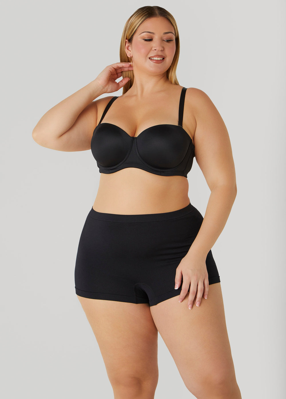 5 Way Convertible Underwire Bra Black | Ashley Stewart