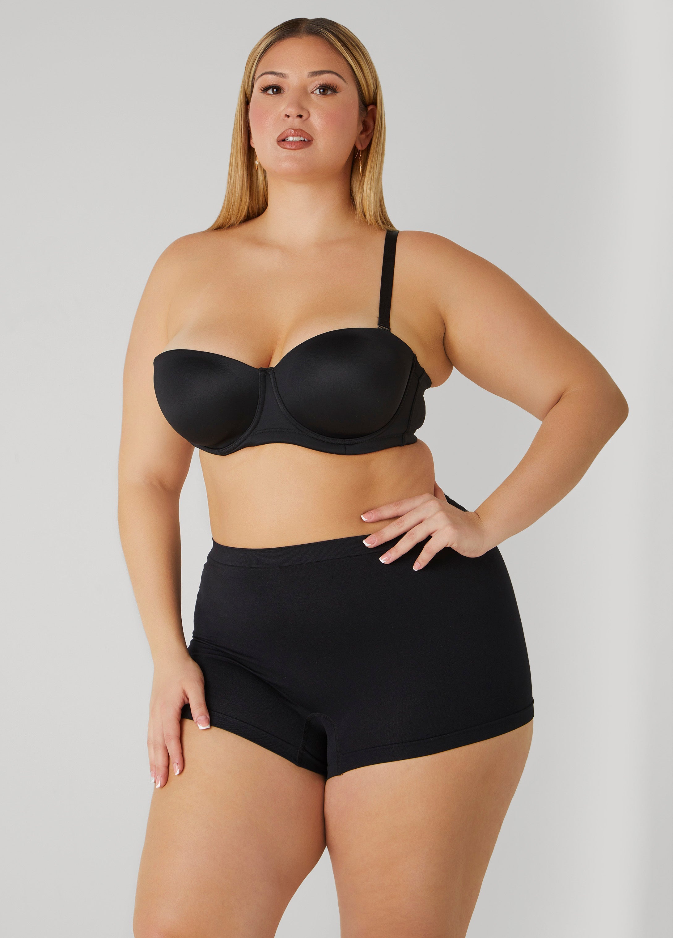 5 Way Convertible Underwire Bra Black | Ashley Stewart