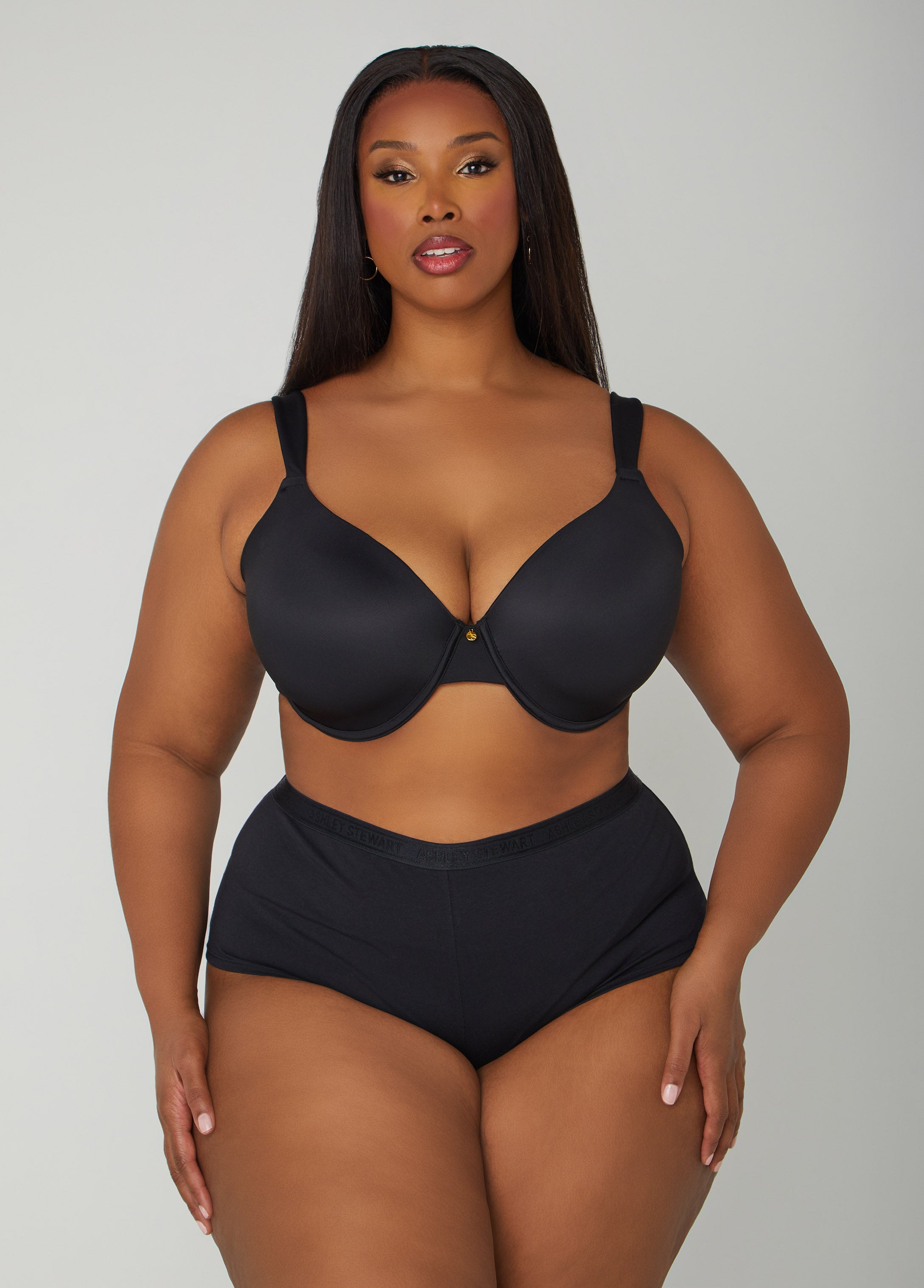 Micro Underwire T Shirt Bra Black | Ashley Stewart