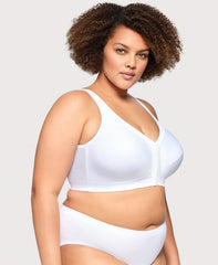 MagicLift Front-Closure Posture Back Bra White | Ashley Stewart