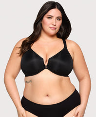 Front-Closure Posture Back WonderWire Bra Black | Ashley Stewart