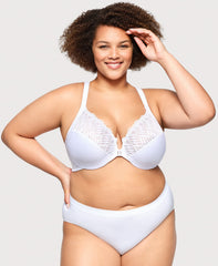 WonderWire® T Back Front Hook Bra White | Ashley Stewart
