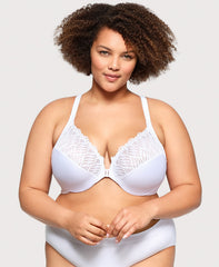 WonderWire® T Back Front Hook Bra White | Ashley Stewart