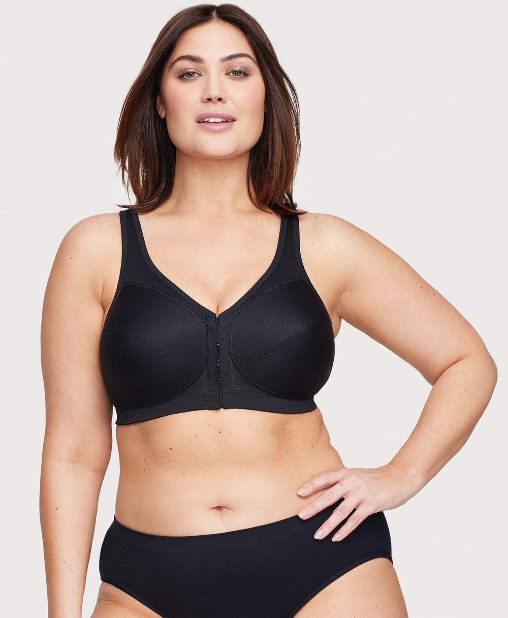 MagicLift Front-Closure Posture Back Bra Black | Ashley Stewart