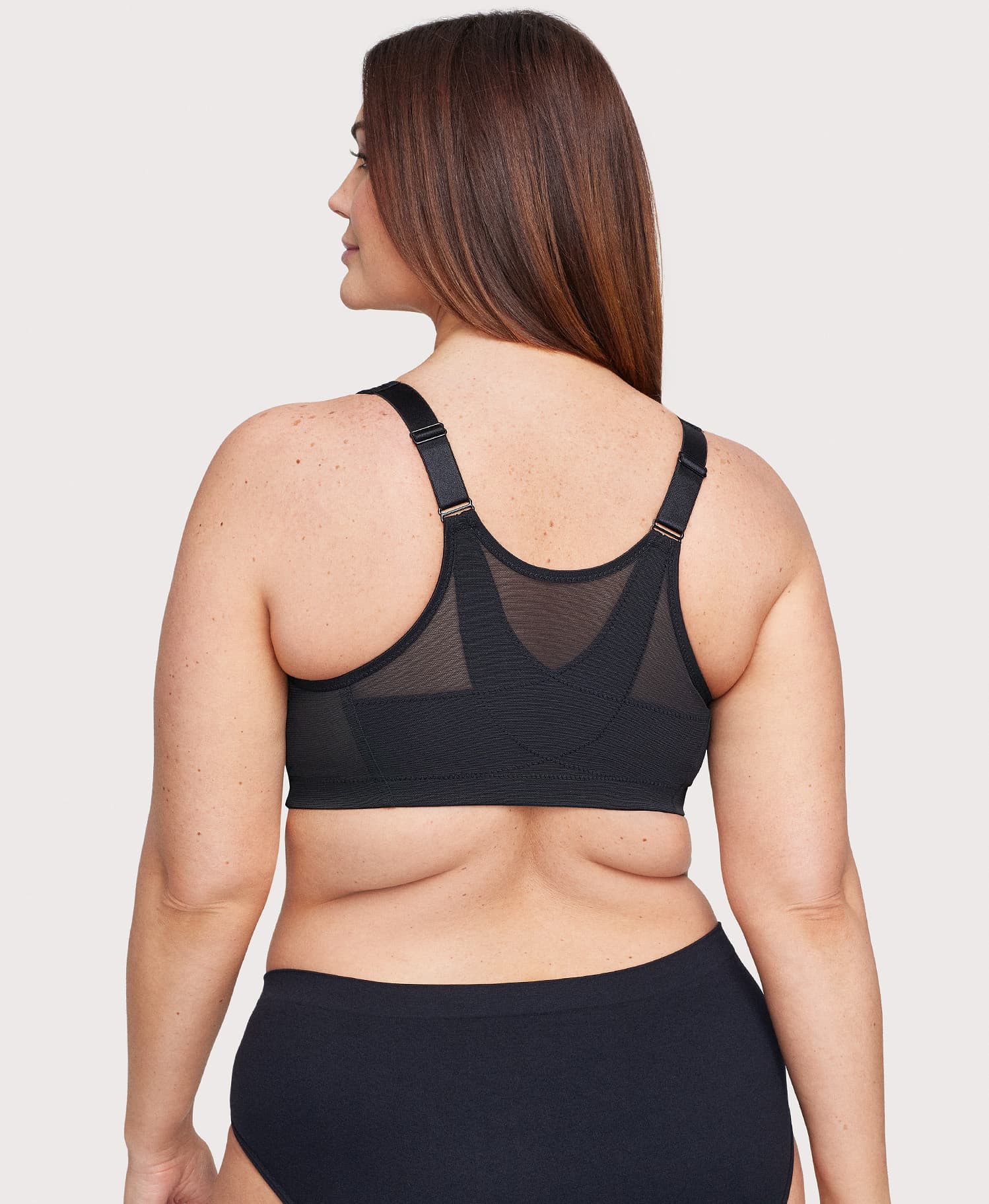MagicLift Front-Closure Posture Back Bra Black | Ashley Stewart