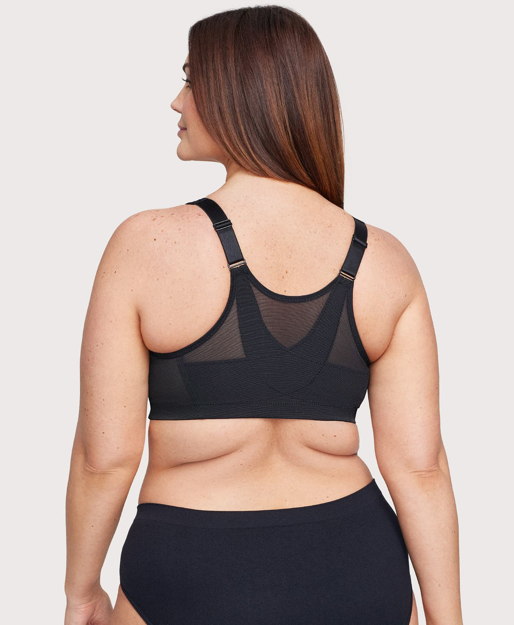 MagicLift Front-Closure Posture Back Bra Black | Ashley Stewart