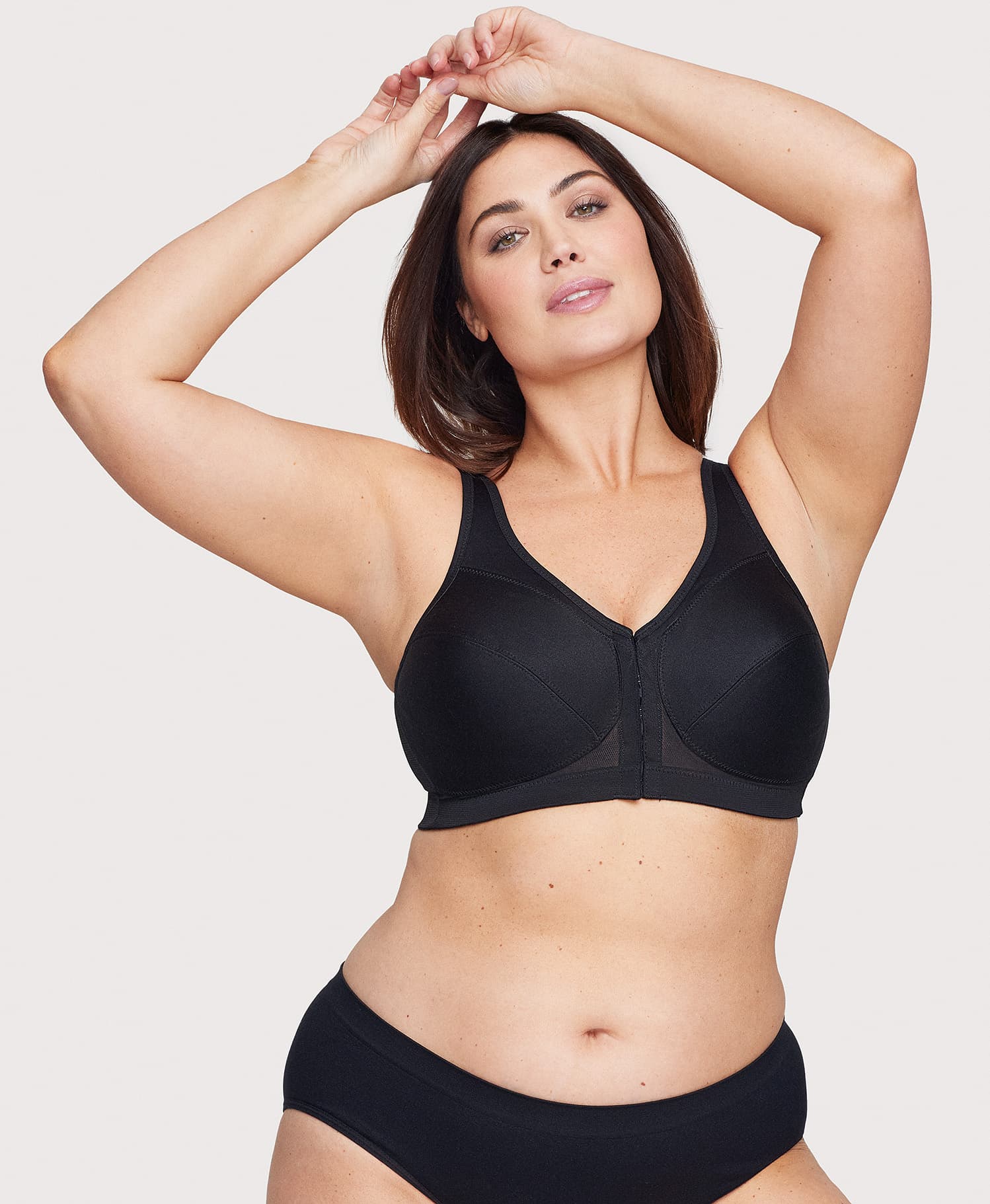 MagicLift Front-Closure Posture Back Bra Black | Ashley Stewart