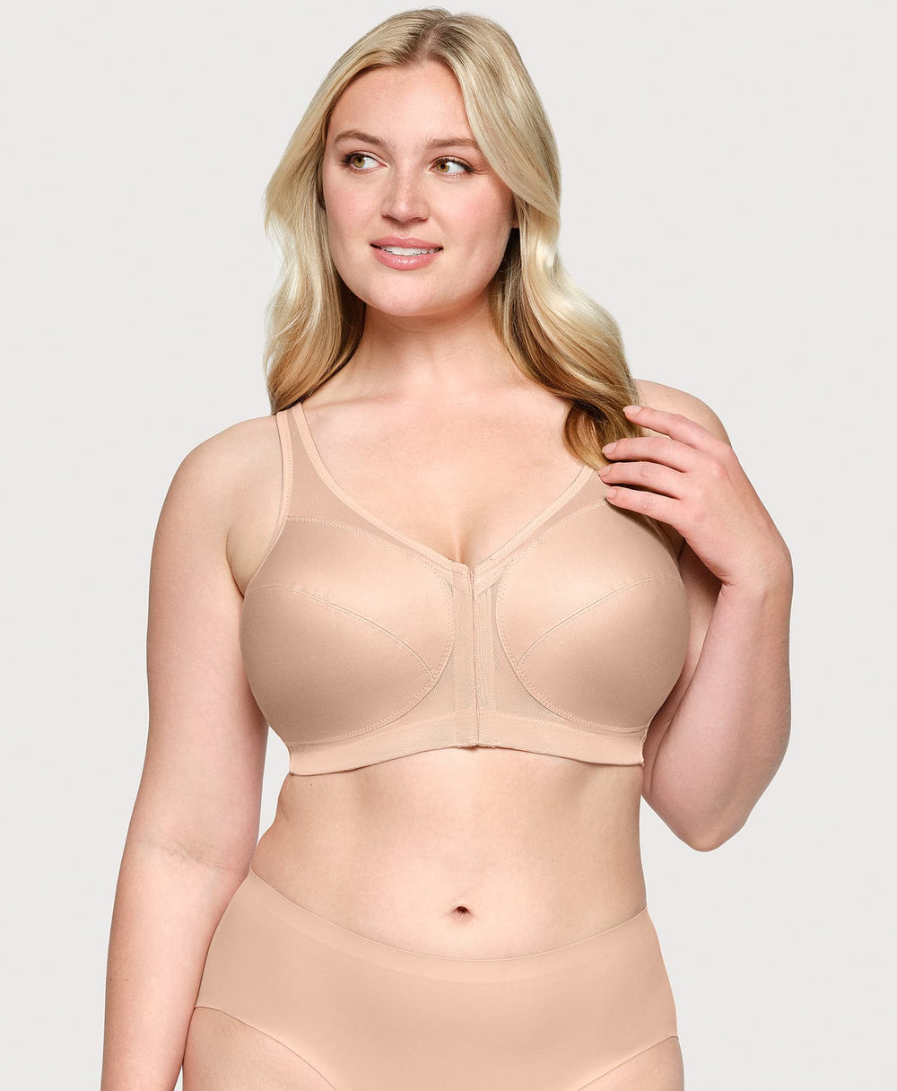 MagicLift Front-Closure Posture Back Bra Cafe | Ashley Stewart