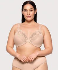 Front-Closure Cotton WonderWire Bra Cafe | Ashley Stewart