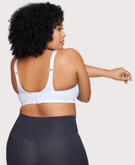 No-Bounce Camisole Sports Bra White | Ashley Stewart