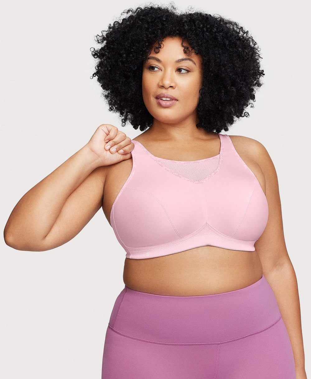No-Bounce Camisole Sports Bra Parfait Pink | Ashley Stewart