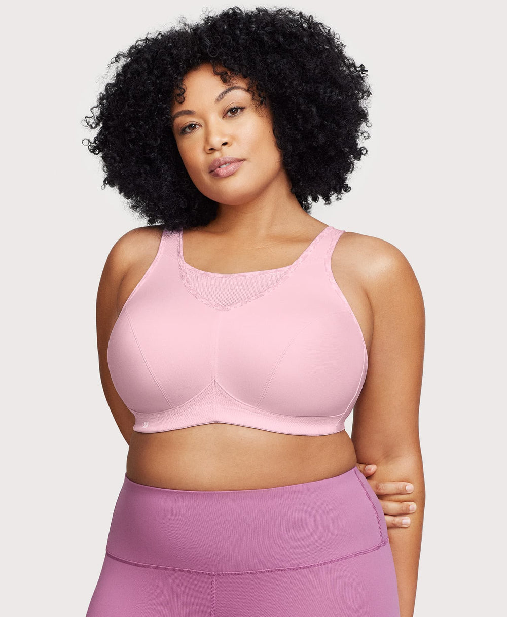 No-Bounce Camisole Sports Bra Parfait Pink | Ashley Stewart