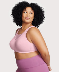 No-Bounce Camisole Sports Bra Parfait Pink | Ashley Stewart