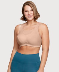 No-Bounce Camisole Sports Bra Cafe | Ashley Stewart