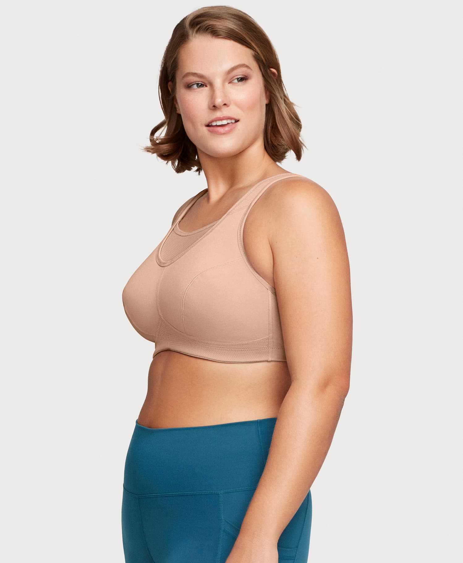 No-Bounce Camisole Sports Bra Cafe | Ashley Stewart