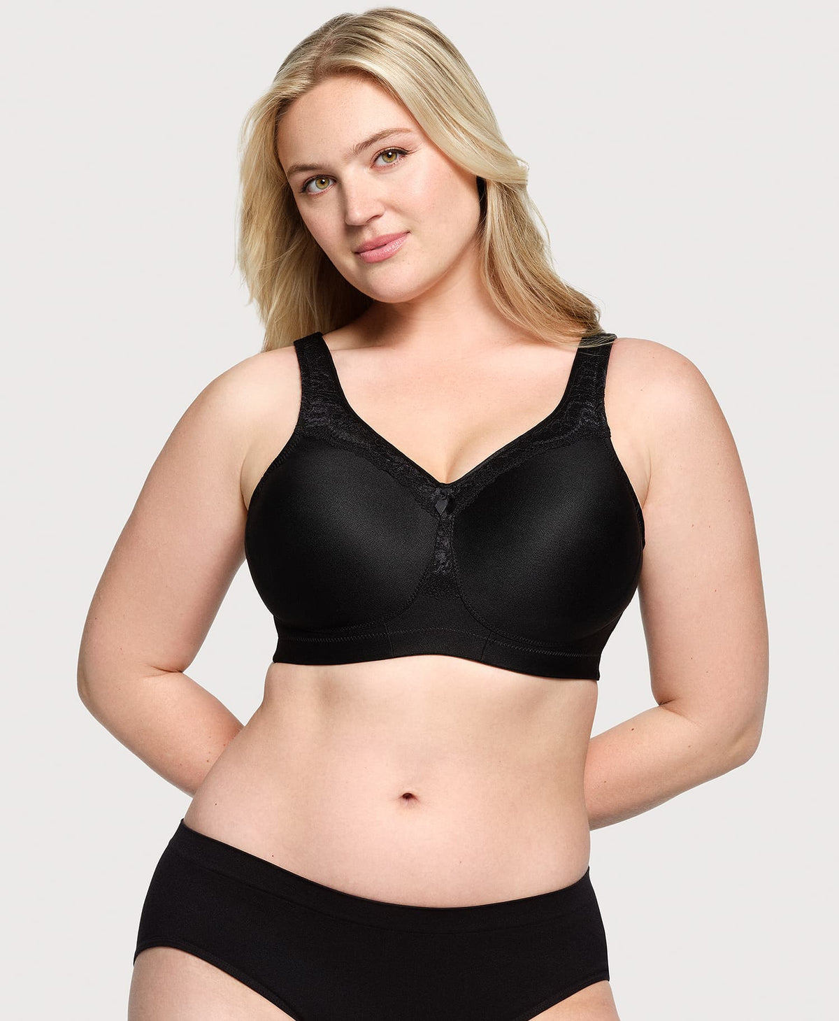 MagicLift Seamless Firm Support Bra Black | Ashley Stewart