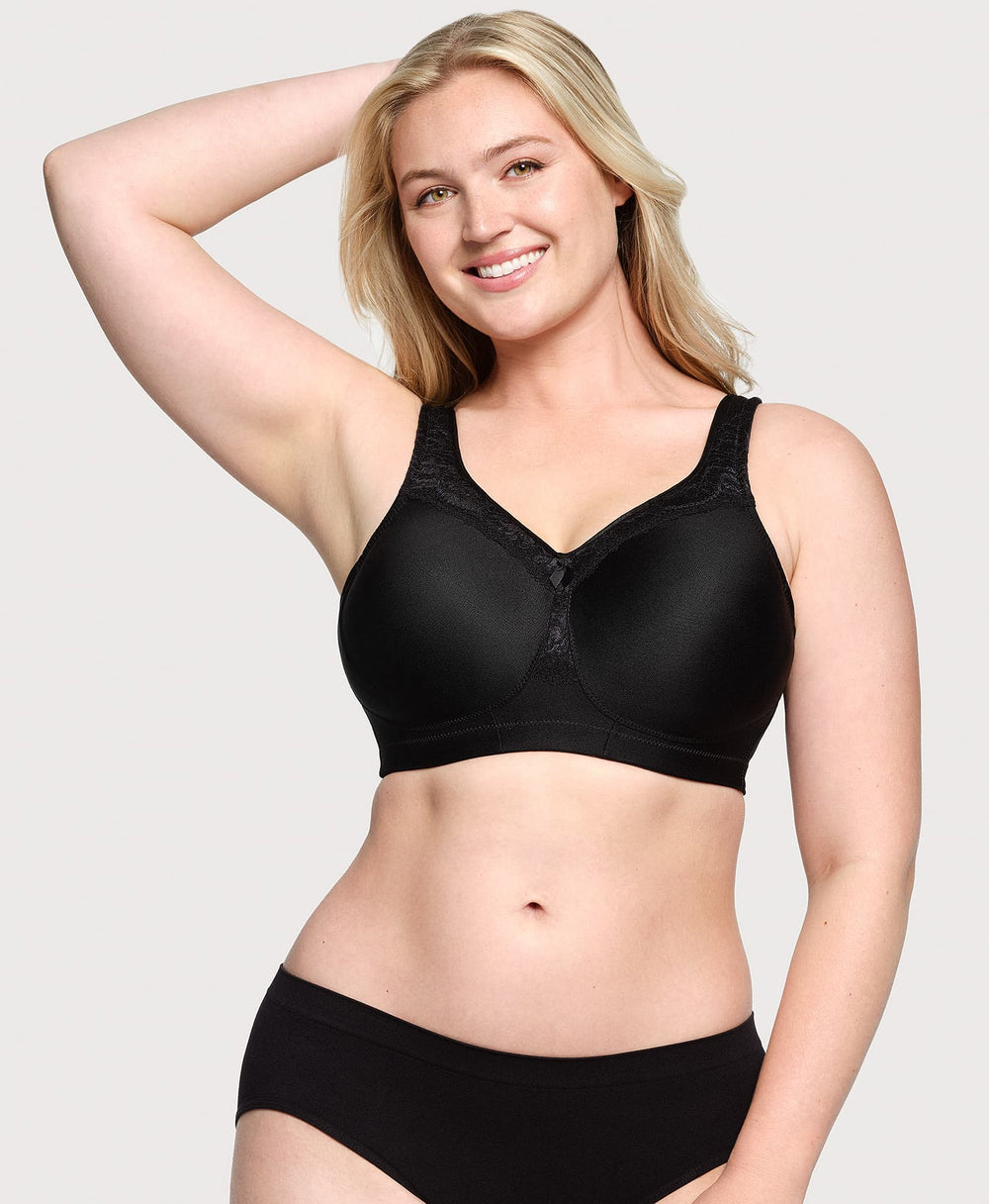 MagicLift Seamless Firm Support Bra Black | Ashley Stewart