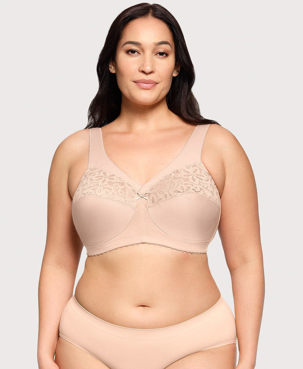 MagicLift Cotton Support Bra Cafe | Ashley Stewart