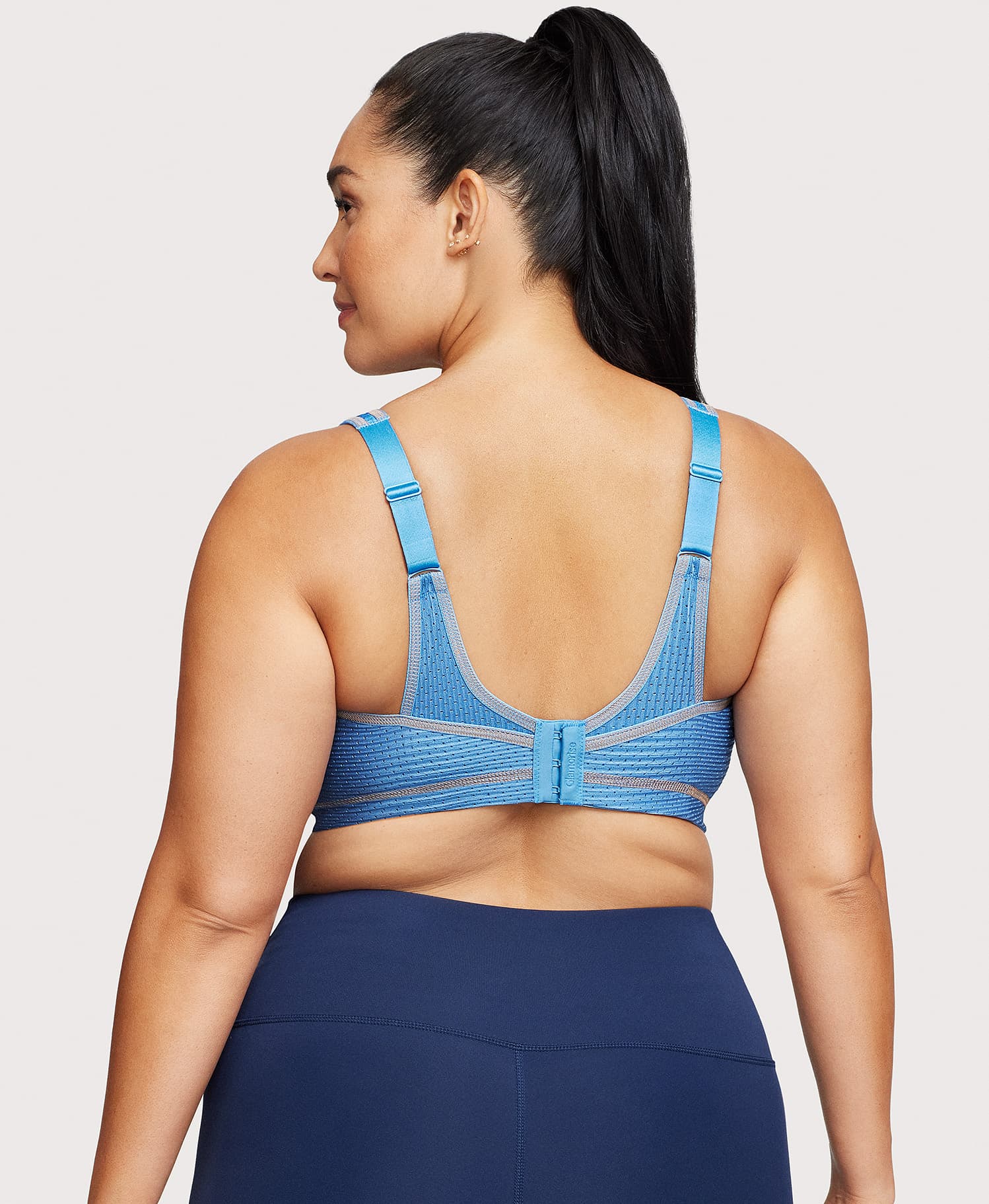 No-Bounce Camisole Elite Sports Bra Light Denim | Ashley Stewart