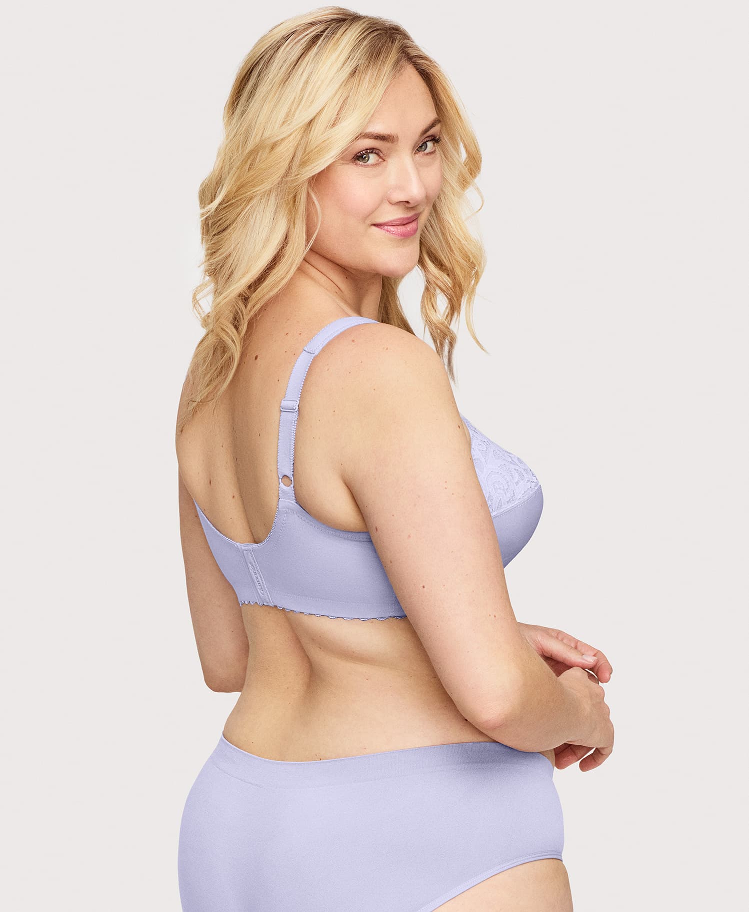 MagicLift Cotton Support Bra Lilac | Ashley Stewart