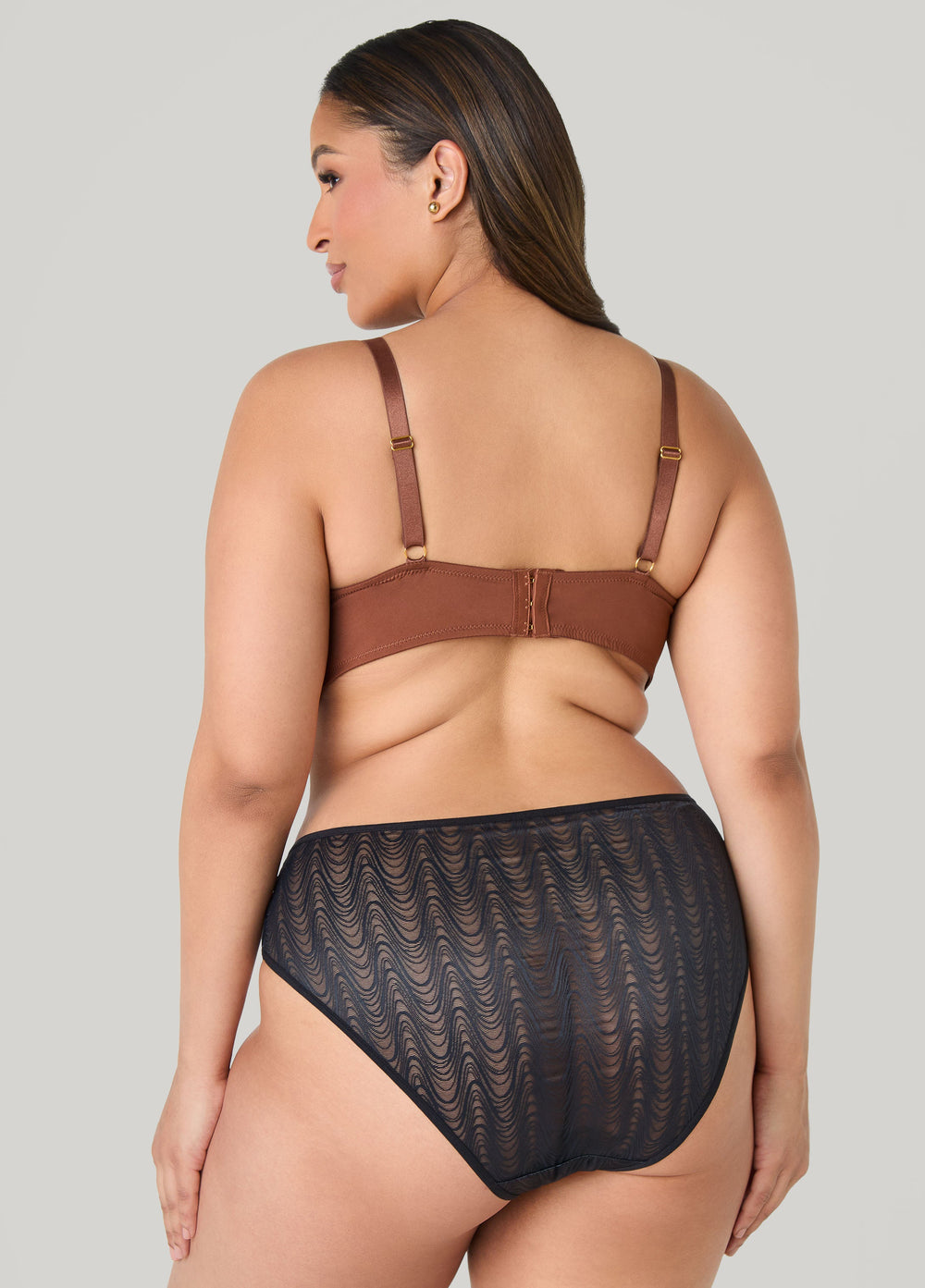 Wave Bikini Briefs Black | Ashley Stewart