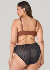 Wave Bikini Briefs Black | Ashley Stewart