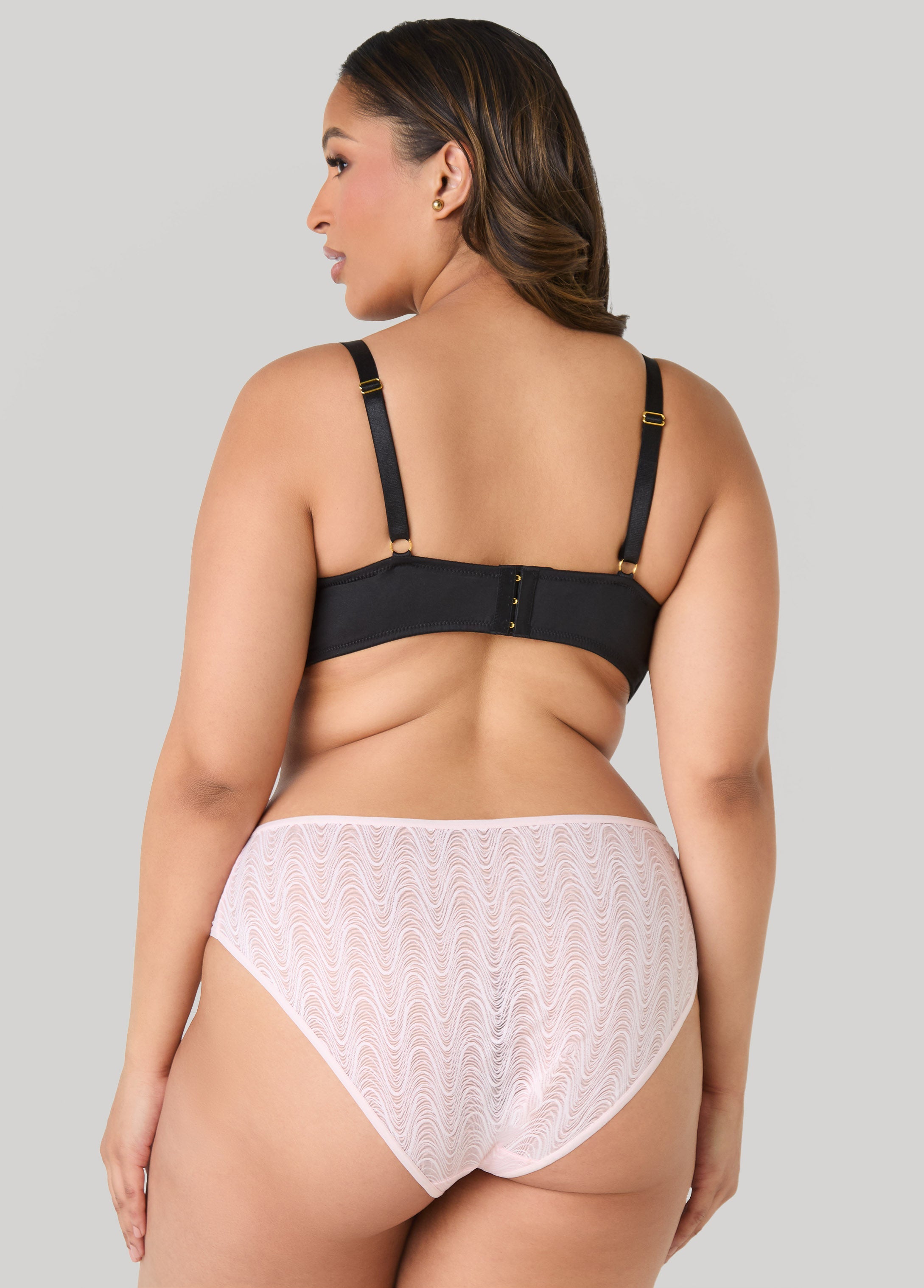 Wave Bikini Briefs Black | Ashley Stewart