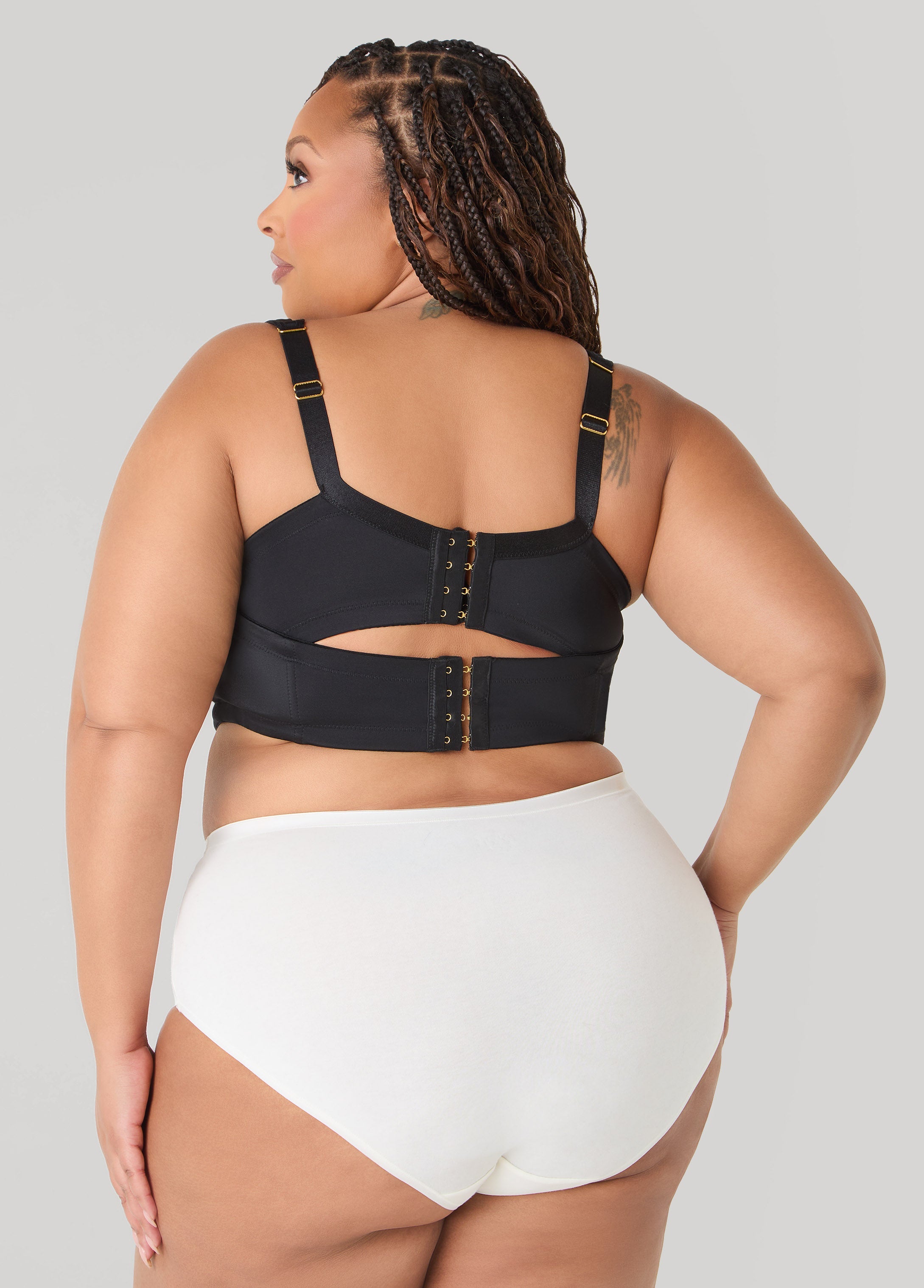 Full Coverage Stretch Cotton Briefs Egret | Ashley Stewart